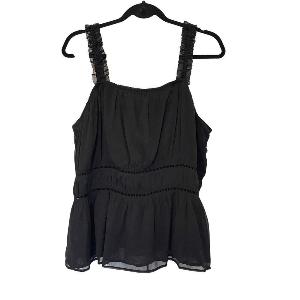 OLD NAVY NWT Women's Ruffle-Strap Cami Top Black Size 2X